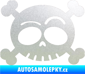 Samolepka Lebka 003 levá pískované sklo