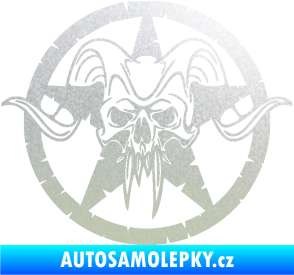 Samolepka Lebka 039 levá army hvězda pískované sklo
