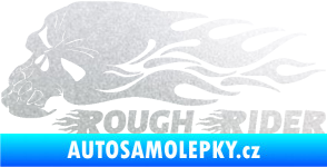 Samolepka Lebka 051 levá rough rider pískované sklo