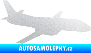 Samolepka Letadlo 004 pravá pískované sklo