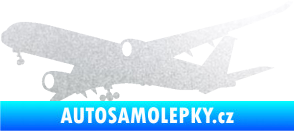 Samolepka Letadlo 017 levá Airbus A 350 pískované sklo