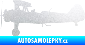 Samolepka Letadlo 020 levá Boeing Stearman model 75 biplane pískované sklo