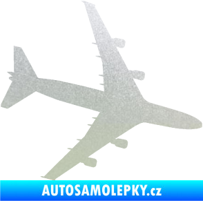 Samolepka letadlo 023 pravá Jumbo Jet pískované sklo