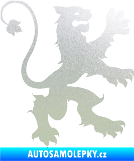 Samolepka Lev heraldika 002 pravá pískované sklo