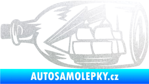 Samolepka Loď v láhvi 001 levá pískované sklo