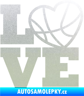 Samolepka Love basketbal pískované sklo