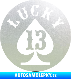Samolepka Lucky 13 šťastná třináctka pískované sklo