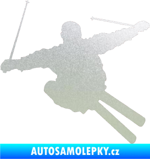 Samolepka Lyžař 001 pravá pískované sklo