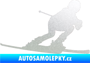 Samolepka Lyžař 002 pravá pískované sklo