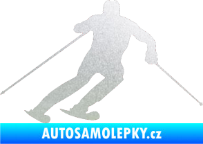 Samolepka Lyžař 003 pravá pískované sklo