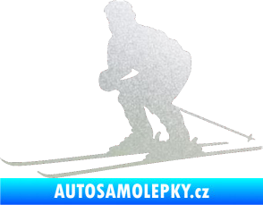 Samolepka Lyžař 009 levá pískované sklo
