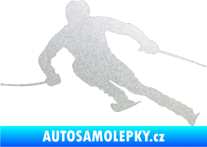 Samolepka Lyžař 012 levá pískované sklo
