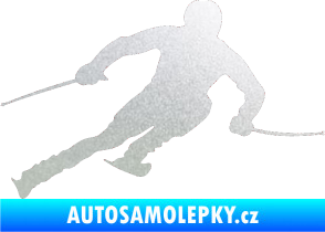 Samolepka Lyžař 012 pravá pískované sklo