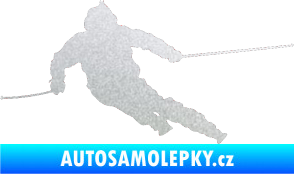 Samolepka Lyžař 015 levá pískované sklo