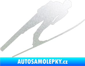 Samolepka Lyžař 016 pravá pískované sklo