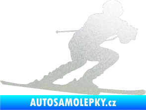 Samolepka Lyžař 017 pravá pískované sklo