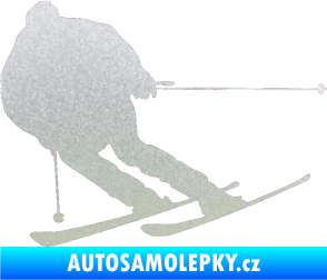 Samolepka Lyžař 019 levá pískované sklo