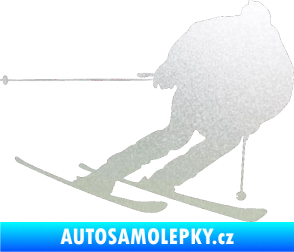 Samolepka Lyžař 019 pravá pískované sklo