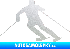 Samolepka Lyžař 021 levá pískované sklo