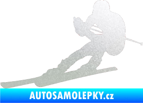 Samolepka Lyžař 022 levá pískované sklo