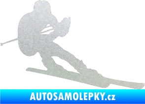 Samolepka Lyžař 022 pravá pískované sklo
