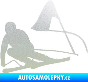 Samolepka Lyžař 025 levá pískované sklo