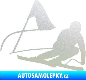 Samolepka Lyžař 025 pravá pískované sklo