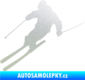 Samolepka Lyžař 027 levá pískované sklo
