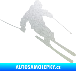 Samolepka Lyžař 027 pravá pískované sklo