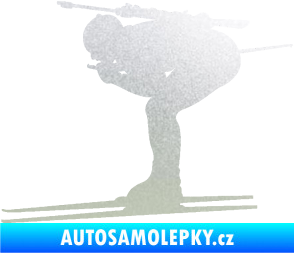 Samolepka Lyžař 028 levá - biatlon pískované sklo