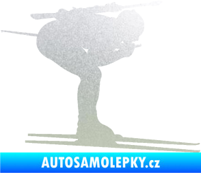 Samolepka Lyžař 028 pravá - biatlon pískované sklo