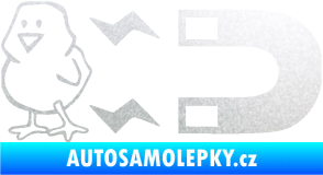 Samolepka Magnet na ptáky levá pískované sklo