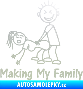 Samolepka Making my family levá pískované sklo