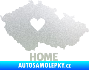 Samolepka Mapa České republiky 004 home pískované sklo