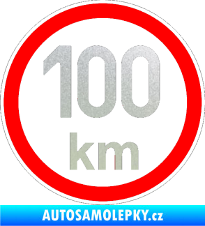 Samolepka Maximální rychlost 100km - nejvyšší konstrukční rychlost pískované sklo