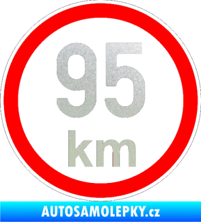 Samolepka Maximální rychlost 95km - nejvyšší konstrukční rychlost pískované sklo