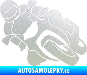 Samolepka Motorka 001 levá silniční motorky pískované sklo