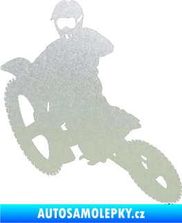 Samolepka Motorka 004 levá motokros pískované sklo