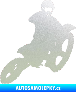 Samolepka Motorka 004 pravá motokros pískované sklo
