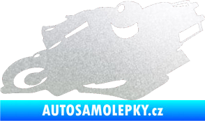 Samolepka Motorka 007 levá silniční motorky pískované sklo