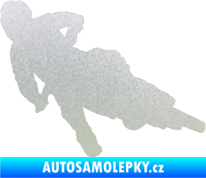 Samolepka Motorka 023 pravá motokros pískované sklo