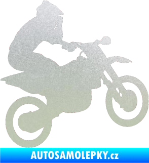 Samolepka Motorka 027 pravá motokros pískované sklo