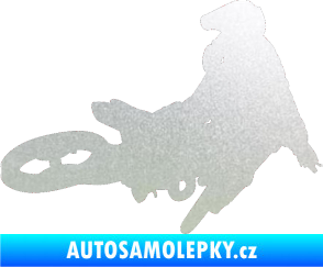 Samolepka Motorka 028 pravá motokros pískované sklo