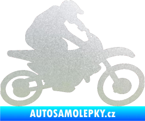 Samolepka Motorka 031 pravá motokros pískované sklo
