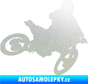 Samolepka Motorka 034 pravá motokros pískované sklo