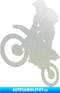 Samolepka Motorka 035 levá motokros pískované sklo