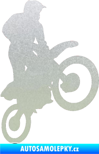 Samolepka Motorka 035 pravá motokros pískované sklo