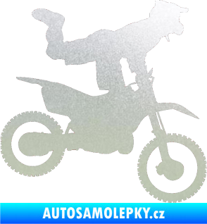 Samolepka Motorka 038 pravá motokros freestyle pískované sklo