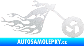 Samolepka Motorka 042 pravá plameny pískované sklo