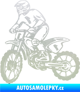 Samolepka Motorka 043 levá motokros pískované sklo